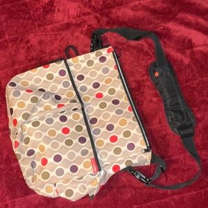 Skip Hop Beige and Red Patterned Bag